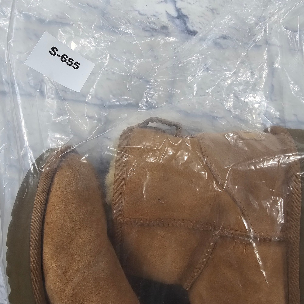 UGG Classic Mini II Boots Womens 7 Chestnut Brown Suede Shearling Ankle Booties - Picture 13 of 13